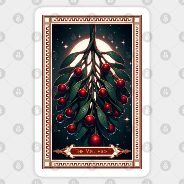 The Mistletoe Tarot Card Sticker by HolidayBug